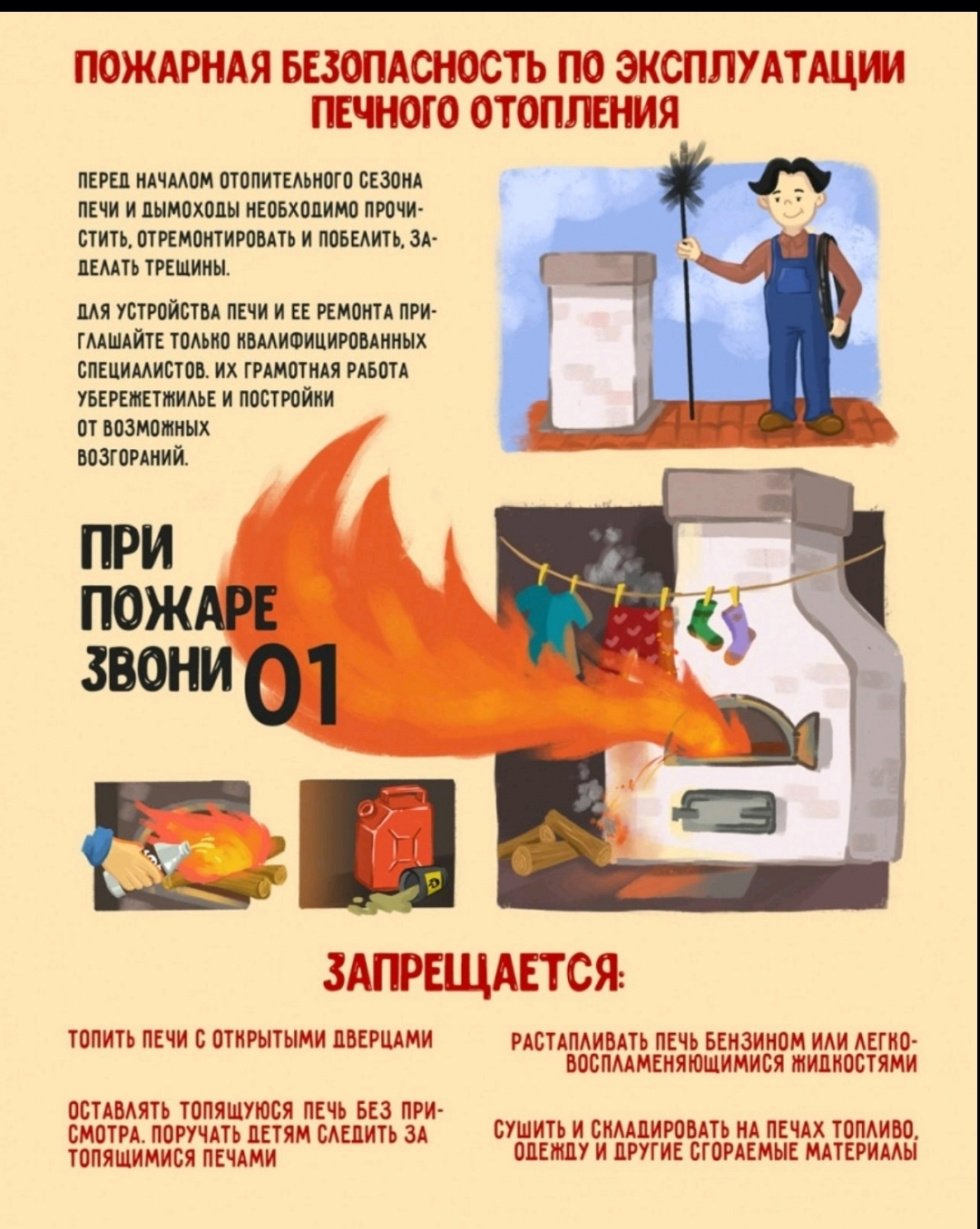 Пожарная безопасность по эксплуатации печного отопления
