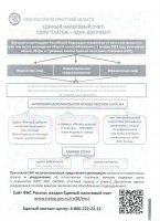 Единый налоговый счет; один платеж - один документ