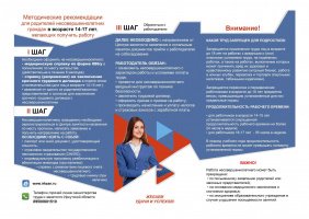 Методические рекомендации для родителей несовершеннолетних граждан в возрасте 14-17 лет, желающих получить работу 
