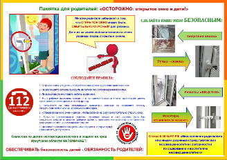 Памятка для родителей: "Осторожно: открытое окно и дети!"
