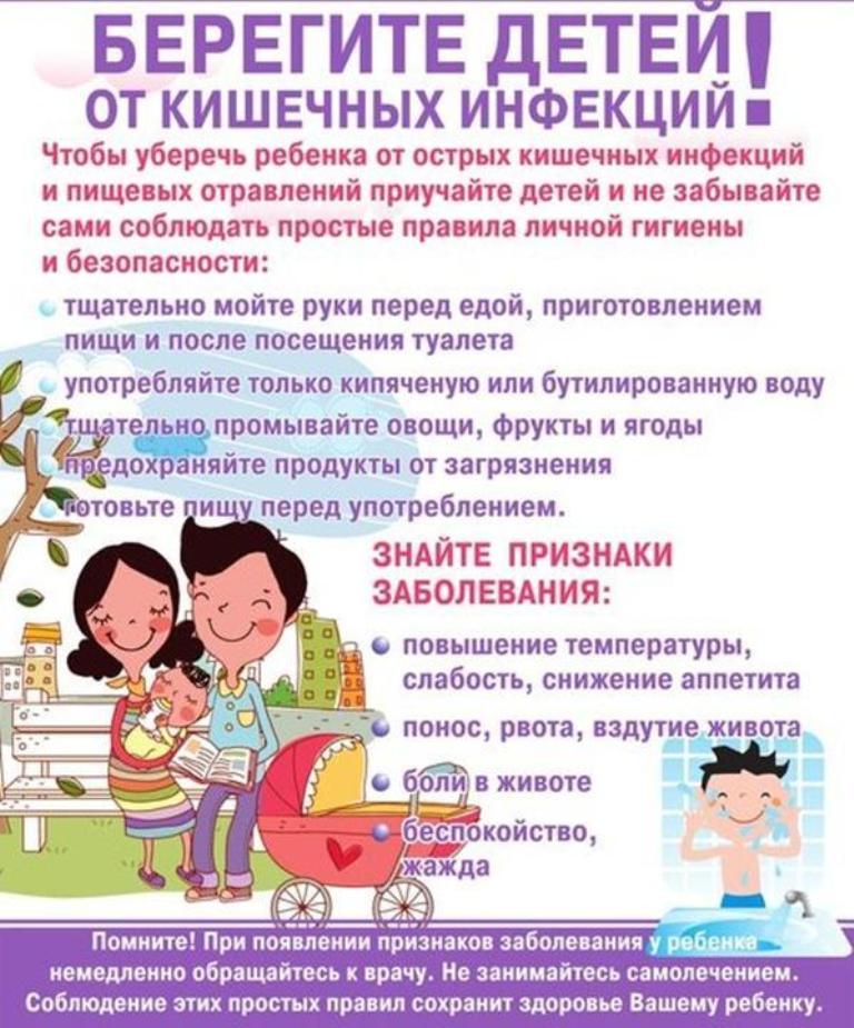 БЕРЕГИТЕ ДЕТЕЙ ОТ КИШЕЧНЫХ ИНФЕКЦИЙ!
