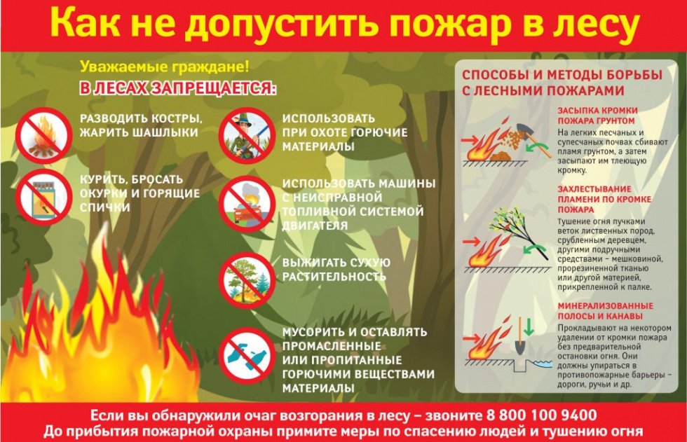 Памятка "Как нем допустить пожар в лесу?"